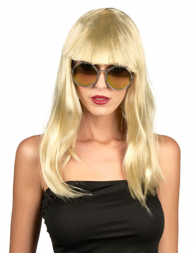 Perruque blonde avec frange femme 