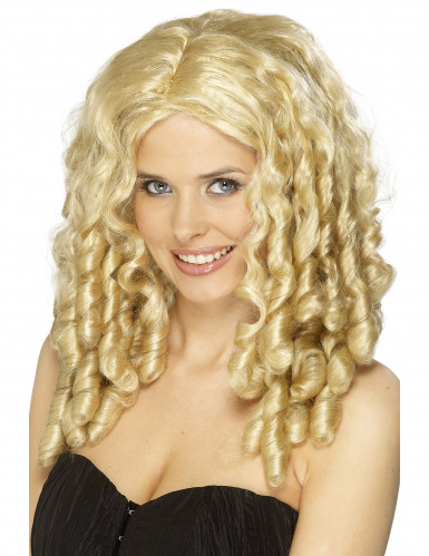 Perruque bouclée blonde femme