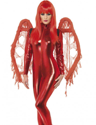 Ailes rouges gothique Halloween pour adulte