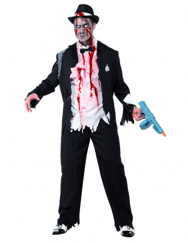 Déguisement de gangster zombie Halloween homme