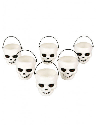 Lot de 6 verres tête de mort Halloween