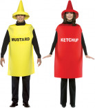 D�guisement couple ketchup et moutarde