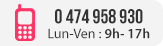0 474 958 930. Du lundi au vendredi. De 9h &agrave; 17h.